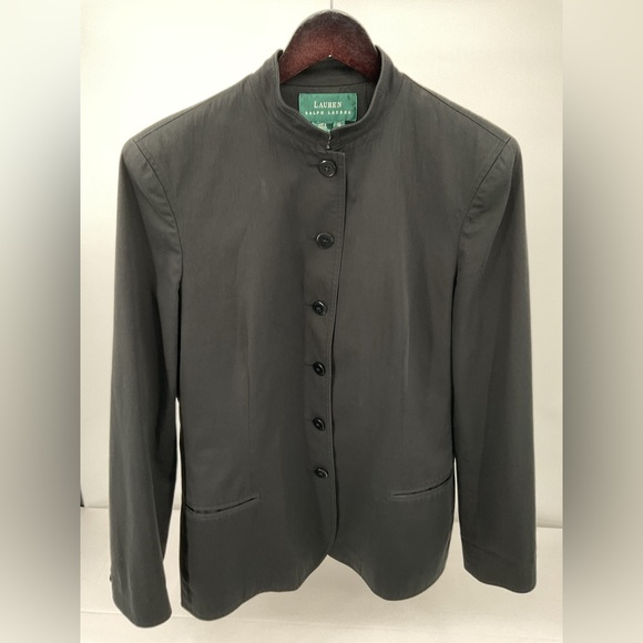 Lauren Ralph Lauren Jackets & Blazers - Lauren Ralph Lauren Blazer Black Tailored Mandarin Collar Jacket